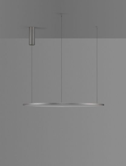 Nova Luce TARQUIN LED Pendelleuchte Silber 46W Warmweiss 200x80cm dimmbar 9345607