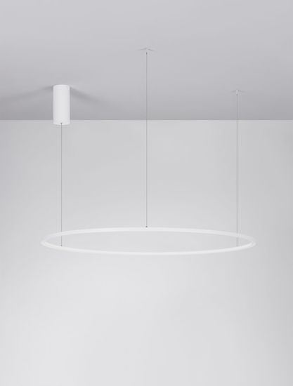 Nova Luce TARQUIN LED Pendelleuchte Weiß 59W Warmweiss 200x100cm dimmbar 9345608