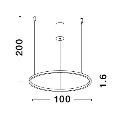 Nova Luce TARQUIN LED Pendelleuchte Weiß 59W Warmweiss 200x100cm dimmbar 9345608