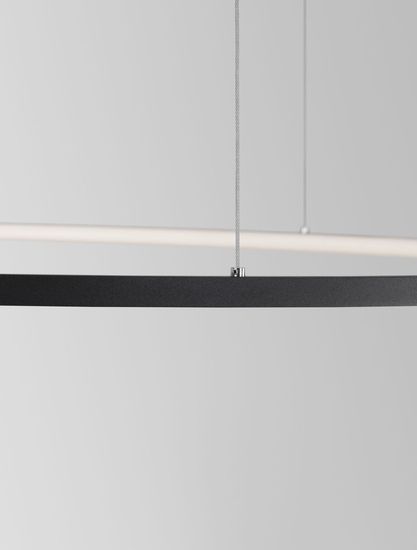 Nova Luce TARQUIN LED Pendelleuchte Schwarz 59W Warmweiss 200x100cm dimmbar 9345609