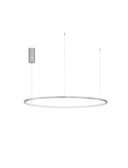 Nova Luce TARQUIN LED Pendelleuchte Silber 59W Warmweiss 200x100cm dimmbar 9345611