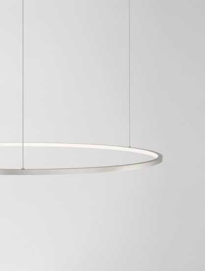 Nova Luce TARQUIN LED Pendelleuchte Silber 59W Warmweiss 200x100cm dimmbar 9345611