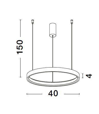 Nova Luce PERRINE LED Pendelleuchte Schwarz 22W Warmweiss 150x40cm dimmbar 9345612