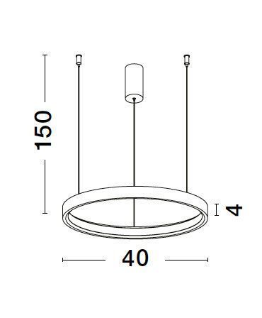 Nova Luce PERRINE LED Pendelleuchte Weiß 22W Warmweiss 150x40cm dimmbar 9345613