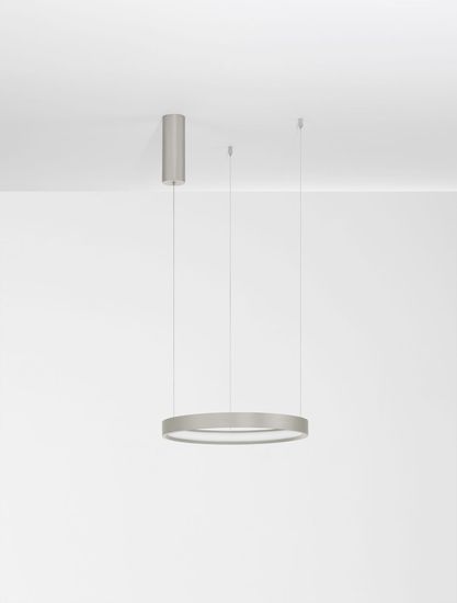 Nova Luce PERRINE LED Pendelleuchte Silber 22W Warmweiss 150x40cm dimmbar 9345614