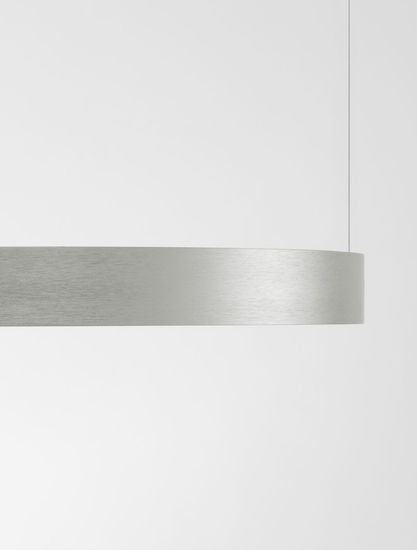 Nova Luce PERRINE LED Pendelleuchte Silber 22W Warmweiss 150x40cm dimmbar 9345614