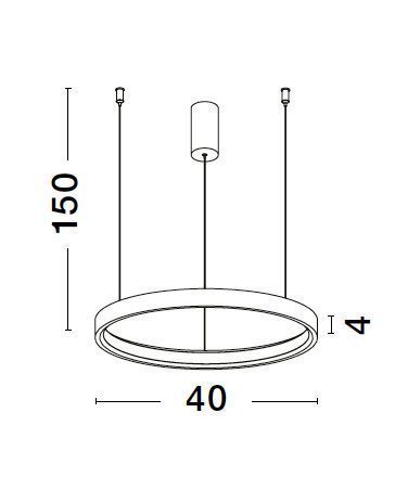 Nova Luce PERRINE LED Pendelleuchte Gold 22W Warmweiss 150x40cm dimmbar 9345615