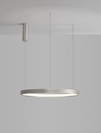 Nova Luce PERRINE LED Pendelleuchte Silber 40W Warmweiss 150x60cm dimmbar 9345618