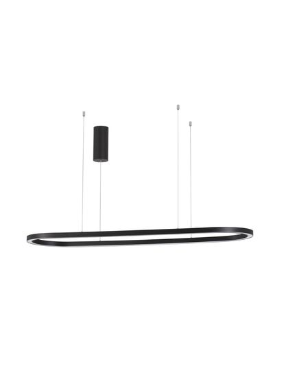 Nova Luce CUPPE LED Pendelleuchte Schwarz 56W Warmweiss 120x35x200cm dimmbar 9345624