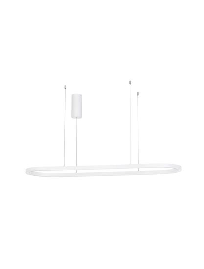 Nova Luce CUPPE LED Pendelleuchte Weiß 56W Warmweiss 120x35x200cm dimmbar 9345625