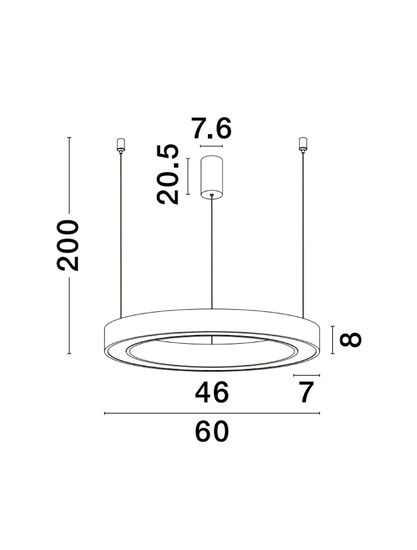 Nova Luce MORBIDO LED Pendelleuchte Messing 48W Steuerbare Lichtfarbe 200x60cm dimmbar 9345640