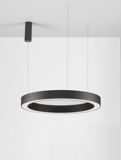 Nova Luce MORBIDO LED Pendelleuchte Schwarz 59W Steuerbare Lichtfarbe 200x80cm dimmbar 9345642