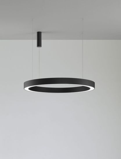 Nova Luce MORBIDO LED Pendelleuchte Schwarz 80W Steuerbare Lichtfarbe 200x100cm dimmbar 9345645