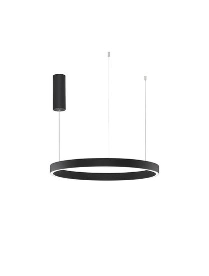 Nova Luce ELOWEN LED Pendelleuchte Schwarz 60W Warmweiss 150x60cm dimmbar 9345660