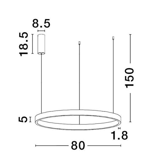 Nova Luce ELOWEN LED Pendelleuchte Weiss 77W Warmweiss 150x80cm dimmbar 9345663