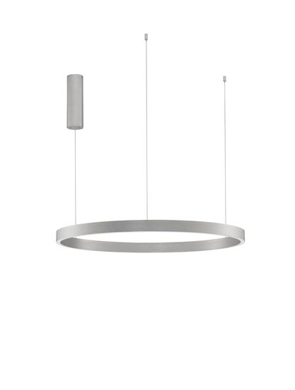 Nova Luce ELOWEN LED Pendelleuchte Silber 77W Warmweiss 150x80cm dimmbar 9345666