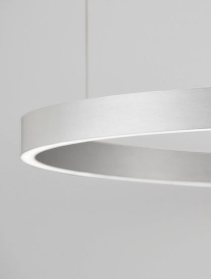 Nova Luce ELOWEN LED Pendelleuchte Silber 106W Warmweiss 200x98cm dimmbar 9345670