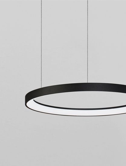 Nova Luce PERTINO LED Pendelleuchte Schwarz 48W Warmweiss 150x58cm dimmbar 9345689