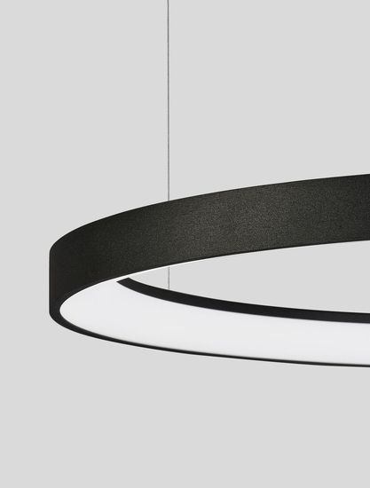 Nova Luce PERTINO LED Pendelleuchte Schwarz 48W Warmweiss 150x58cm dimmbar 9345689