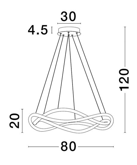 Nova Luce JINAL LED Deckenleuchte Schwarz 57W Warmweiss 120x80cm dimmbar 9348103