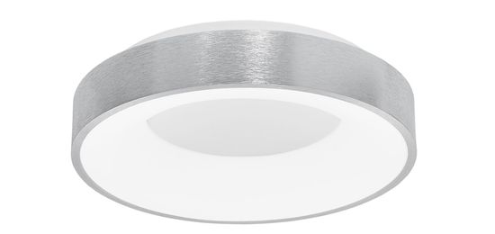 Nova Luce RANDO THIN LED Deckenleuchte Silber 30W Warmweiss 9x38cm dimmbar 9353834