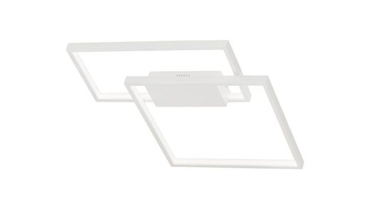 Nova Luce PORTO LED Deckenleuchte Weiß 30W Warmweiss 45x45x4cm dimmbar 9364034