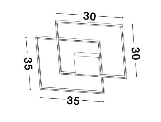 Nova Luce PORTO LED Deckenleuchte Weiß 30W Warmweiss 42,5x42,5x6cm dimmbar 9364036