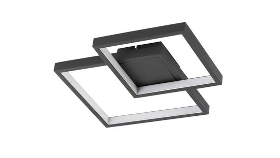 Nova Luce PORTO LED Deckenleuchte Schwarz 19W Warmweiss 32x32x6cm 9364037