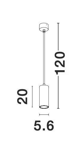 Nova Luce AILA Pendelleuchte GU10 Weiß 120x5,6cm dimmbar 9419421