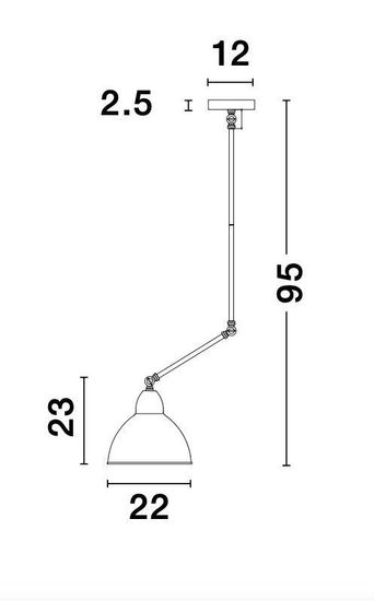 Nova Luce VIRGO Pendelleuchte E27 Schwarz 95x22cm dimmbar 9420851