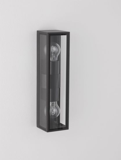 Nova Luce REGINA Wandleuchte E27 Anthrazit 2X12W IP65 8,6x9x34,8cm dimmbar 9492442