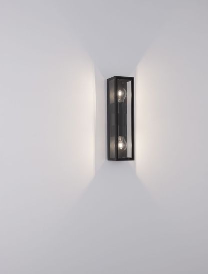 Nova Luce REGINA Wandleuchte E27 Anthrazit 2X12W IP65 8,6x9x34,8cm dimmbar 9492442