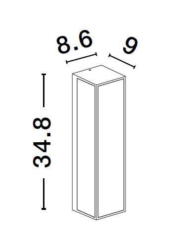 Nova Luce REGINA Wandleuchte E27 Anthrazit 2X12W IP65 8,6x9x34,8cm dimmbar 9492442