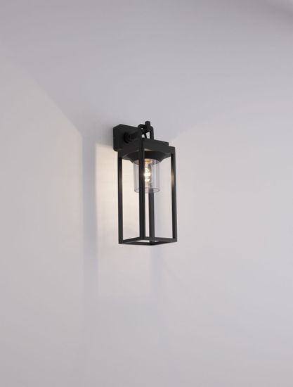 Nova Luce FIGO Wandleuchte E27 Anthrazit 12W IP65 14,5x20,5x43cm dimmbar 9492500