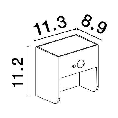 Nova Luce MARTA LED Wandleuchte Anthrazit 1W IP65 Warmweiss 11,3x8,9x11,2cm Solar Bewegungsmelder 9492530