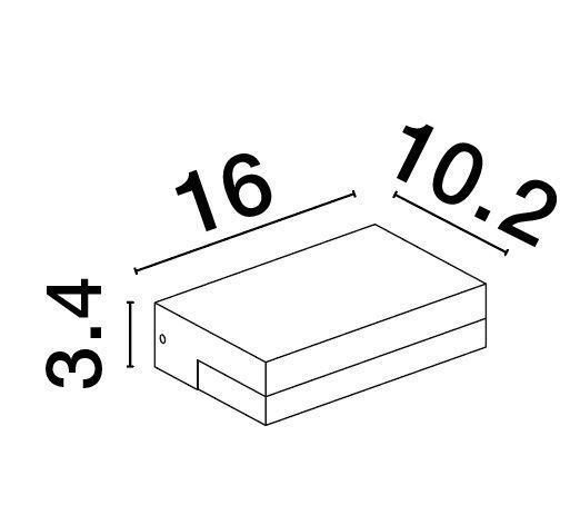 Nova Luce PURE LED Wandleuchte Anthrazit 6W IP65 Warmweiss 16x10,2x3,4cm 9492560