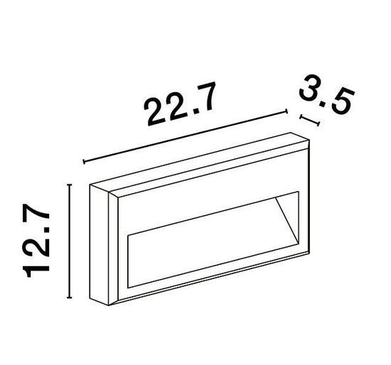 Nova Luce RIO LED Wandleuchte Anthrazit 6W IP65 Warmweiss 22,7x3,5x12,7cm 9492670