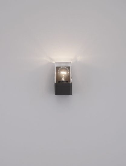 Nova Luce SELENA Wandleuchte E27 Anthrazit 12W IP65 8,5x9,8x16cm 9492740