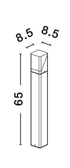 Nova Luce SELENA Wegeleuchte E27 Anthrazit 12W IP65 8,5x8,5x65cm 9492750