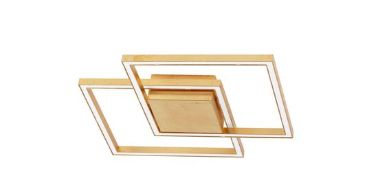 Nova Luce BILBAO LED Deckenleuchte Blattgold 25W Warmweiss 46x46x6,5cm 9500821