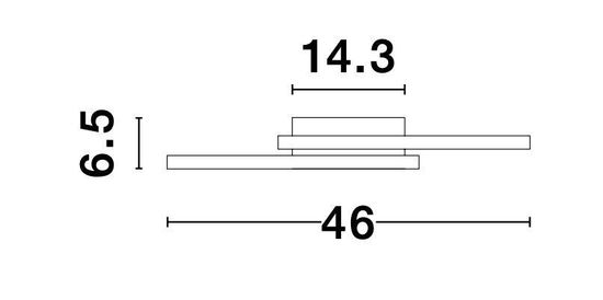 Nova Luce BILBAO LED Deckenleuchte Blattgold 25W Warmweiss 46x46x6,5cm 9500821