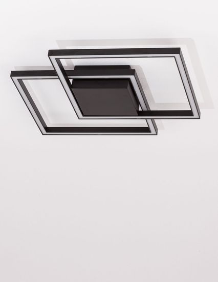 Nova Luce BILBAO LED Deckenleuchte Schwarz 25W Warmweiss 46x46x6,5cm 9500822