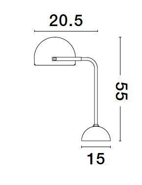 Nova Luce BISHOP Tischleuchte E27 Weiß 15x20,5x55cm 9501225