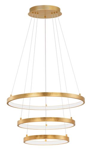 Nova Luce LEON LED Pendelleuchte Blattgold 83W Warmweiss 150x61cm dimmbar 9501430