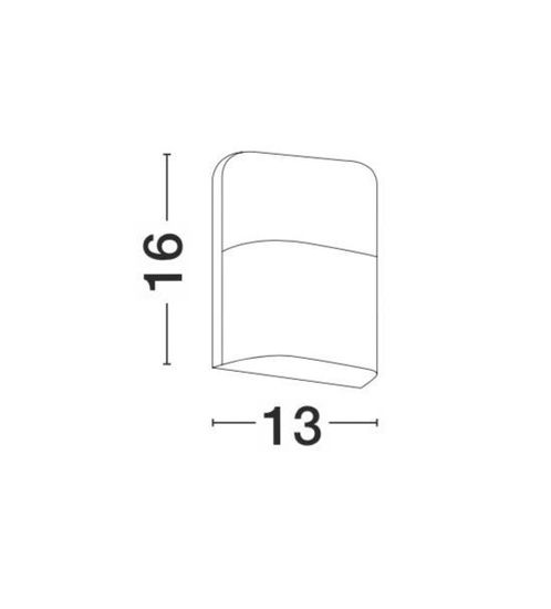 Nova Luce DROPLET LED Wandleuchte Weiß 6W IP65 Warmweiss 13x2,5-4,5x16cm 9522101