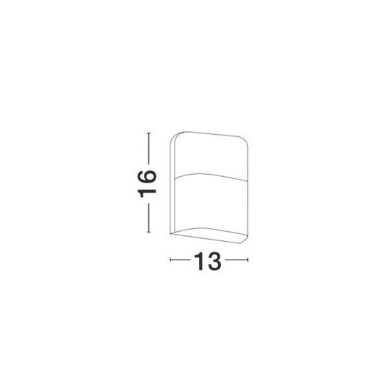 Nova Luce DROPLET LED Wandleuchte Schwarz 6W IP65 Warmweiss 13x2,5-4,5x16cm 9522102