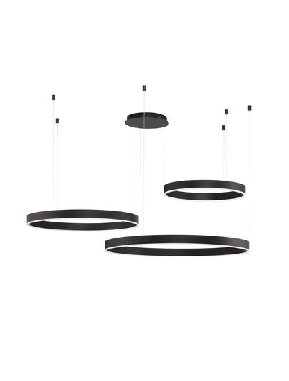 Nova Luce MOTIF LED Pendelleuchte Schwarz 140W Warmweiss 250x100cm dimmbar 9530170