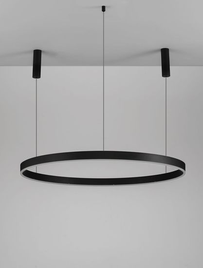 Nova Luce MOTIF LED Pendelleuchte Schwarz 72W Warmweiss 250x120cm dimmbar 9530201