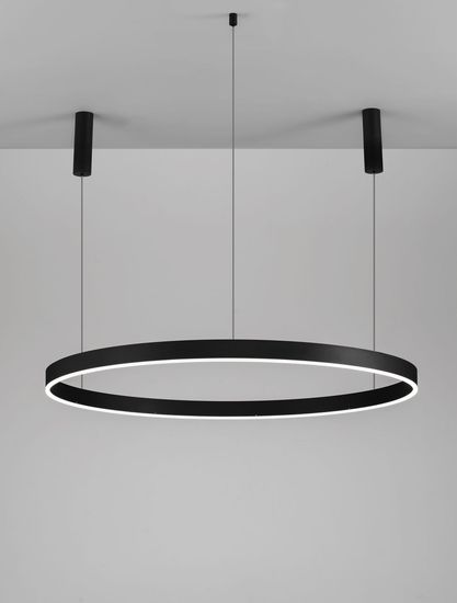 Nova Luce MOTIF LED Pendelleuchte Schwarz 72W Warmweiss 250x120cm dimmbar 9530201