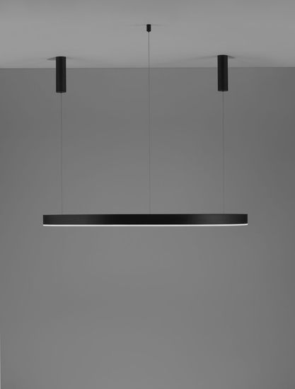 Nova Luce MOTIF LED Pendelleuchte Schwarz 72W Warmweiss 250x120cm dimmbar 9530201